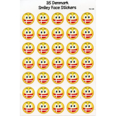 Smiley Face Stickers - Denmark